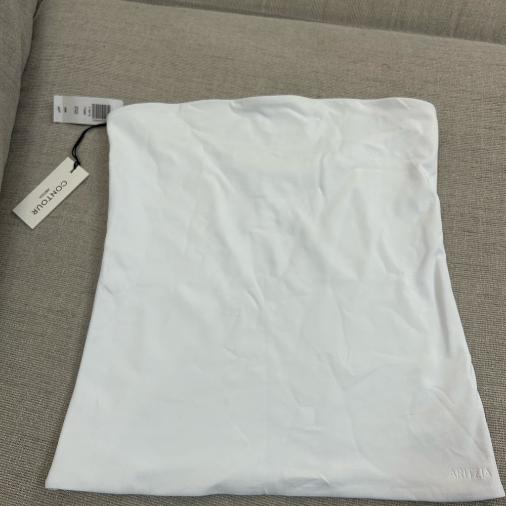 Aritzia Contour White Strapless Tube Top
